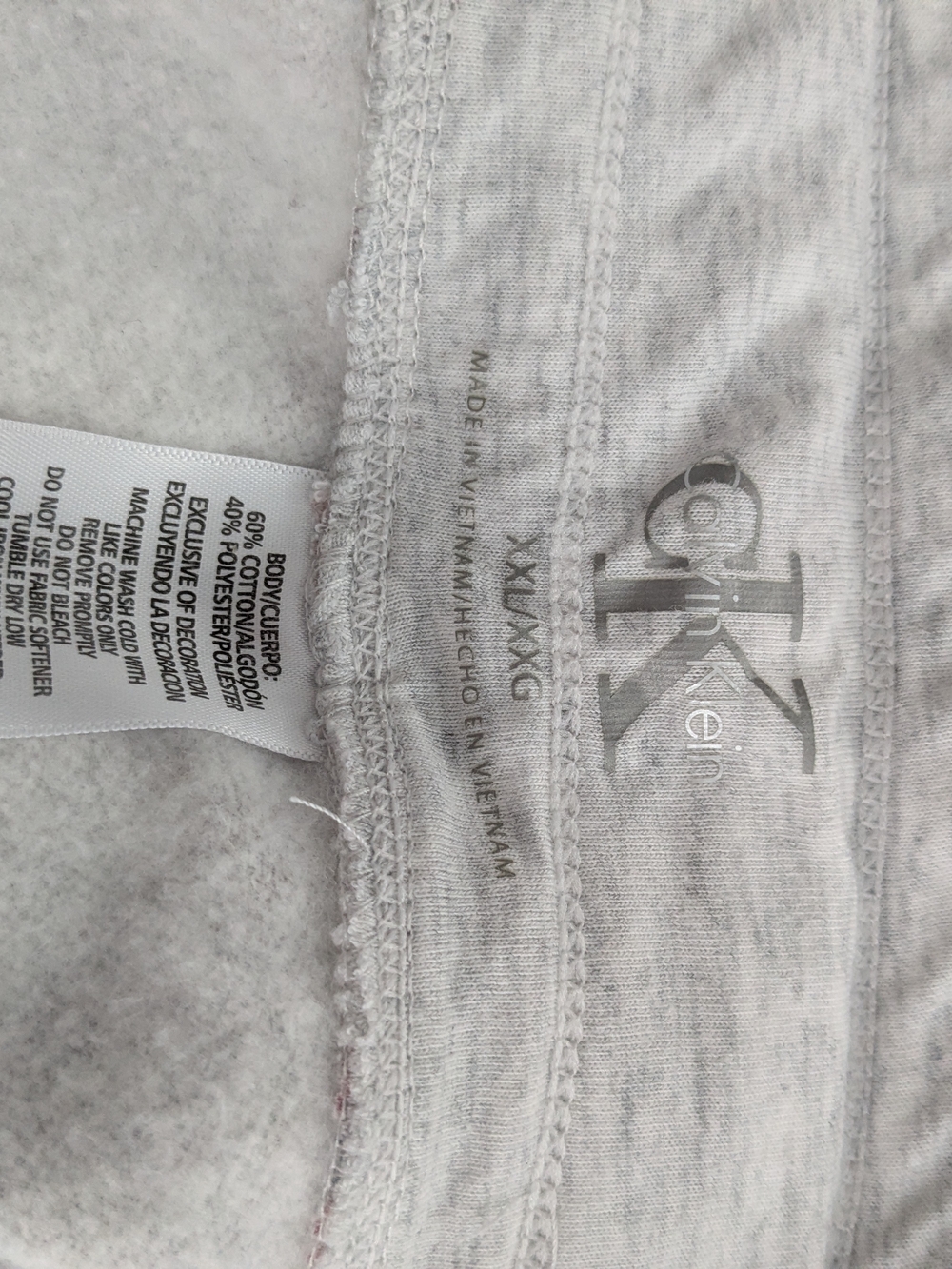 Calvin Klein Gray and Dusty Rose Floral Sweatpants - Picture 2 of 3